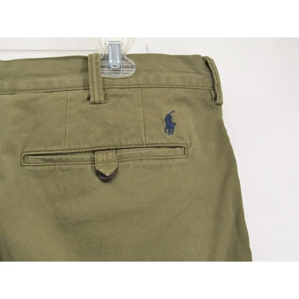 Polo Ralph Lauren The Polo Chino Pants Mens 38x30 Olive Green Stretch Straight